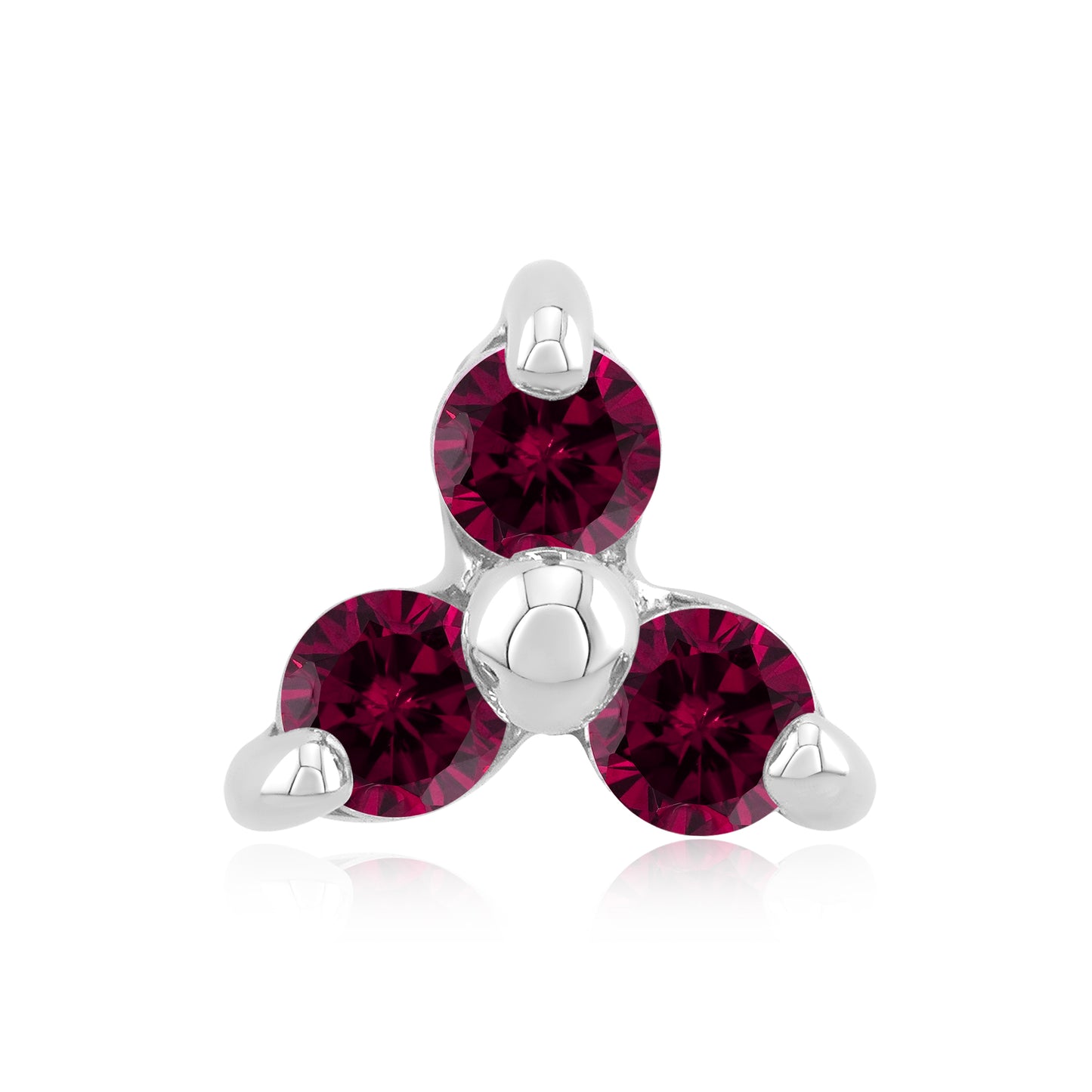 14k gold threadless end with cubic zirconia for body piercings