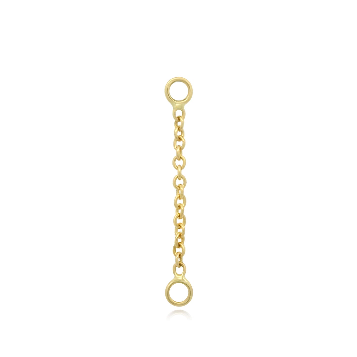 14k solid gold piercing chain with O-ring finish