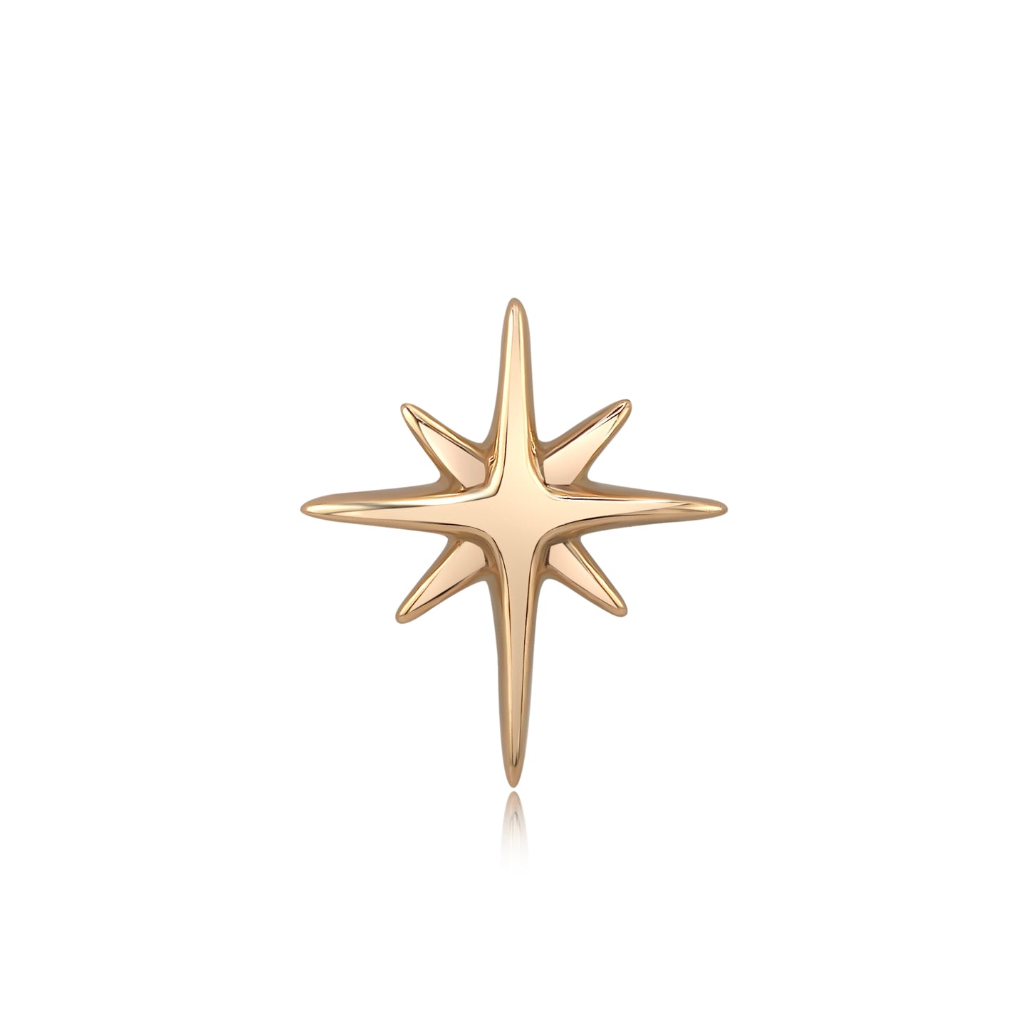 14k gold star-shaped threadless piercing jewelry – Astrid