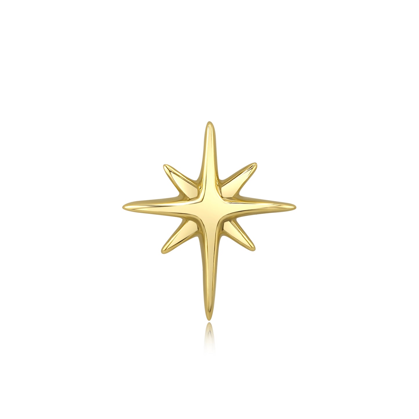 14k gold star-shaped threadless piercing jewelry – Astrid