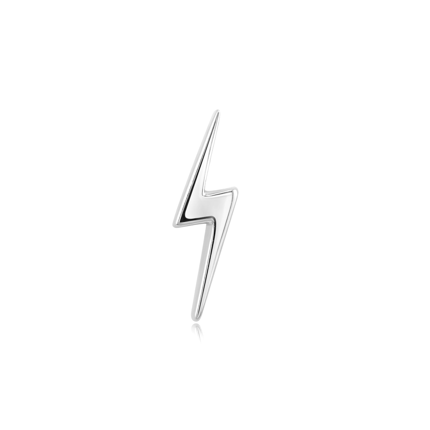 14k gold lightning bolt threadless end piercing jewelry
