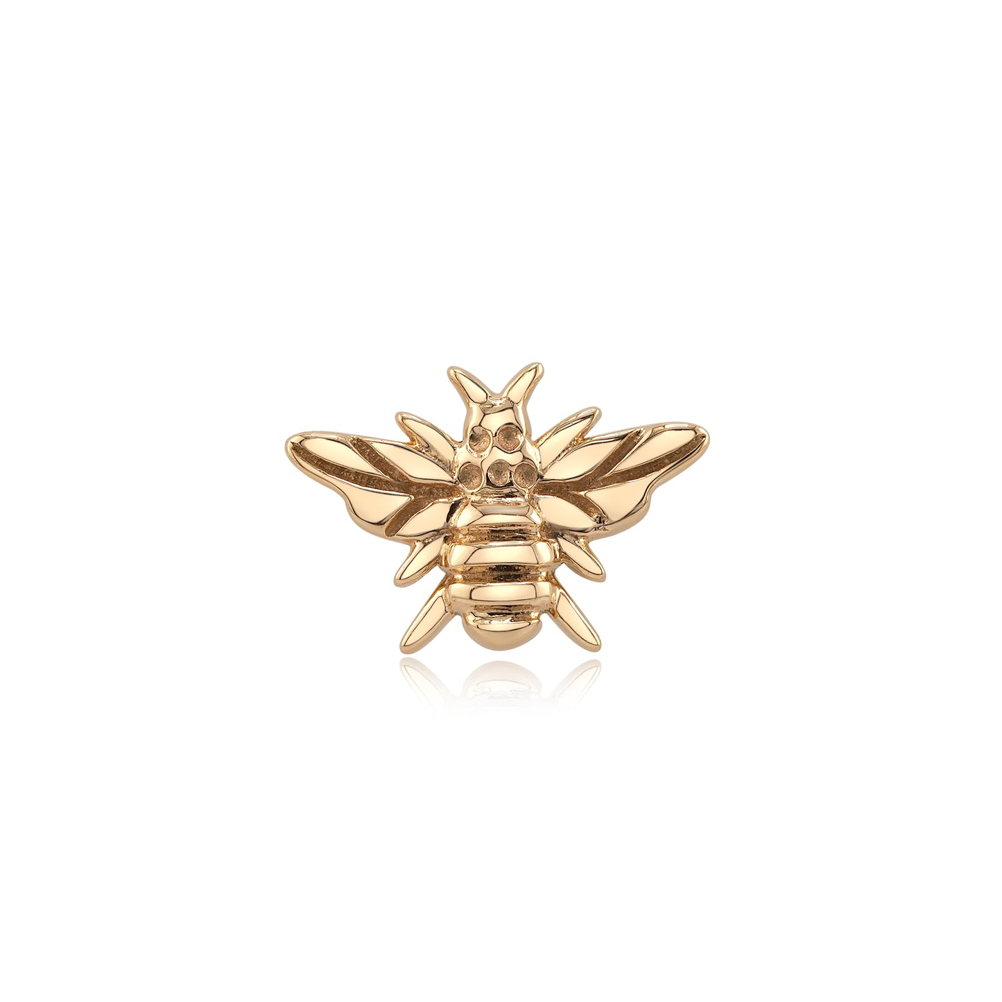 14k gold bee threadless end for cute piercing jewelry looks
