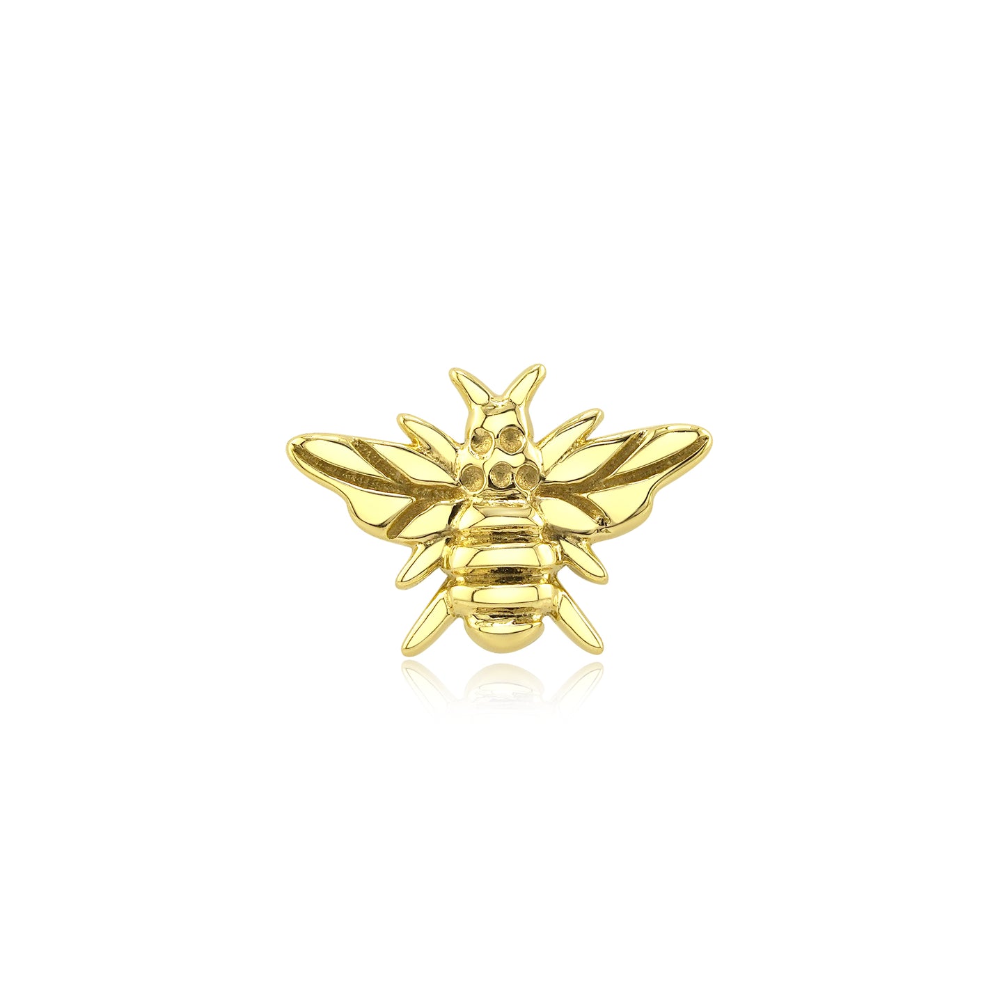 14k gold bee threadless end for cute piercing jewelry looks