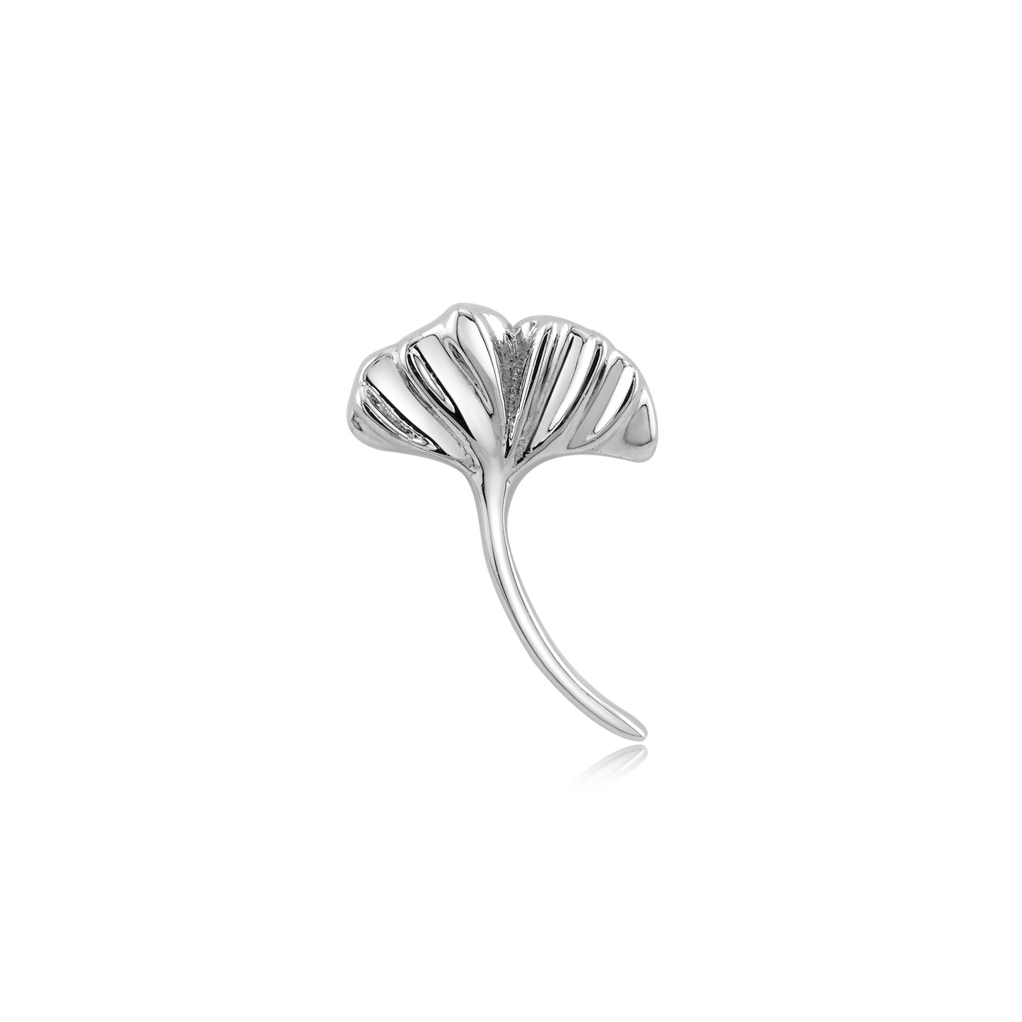14k gold ginkgo threadless end piercing jewelry for studios