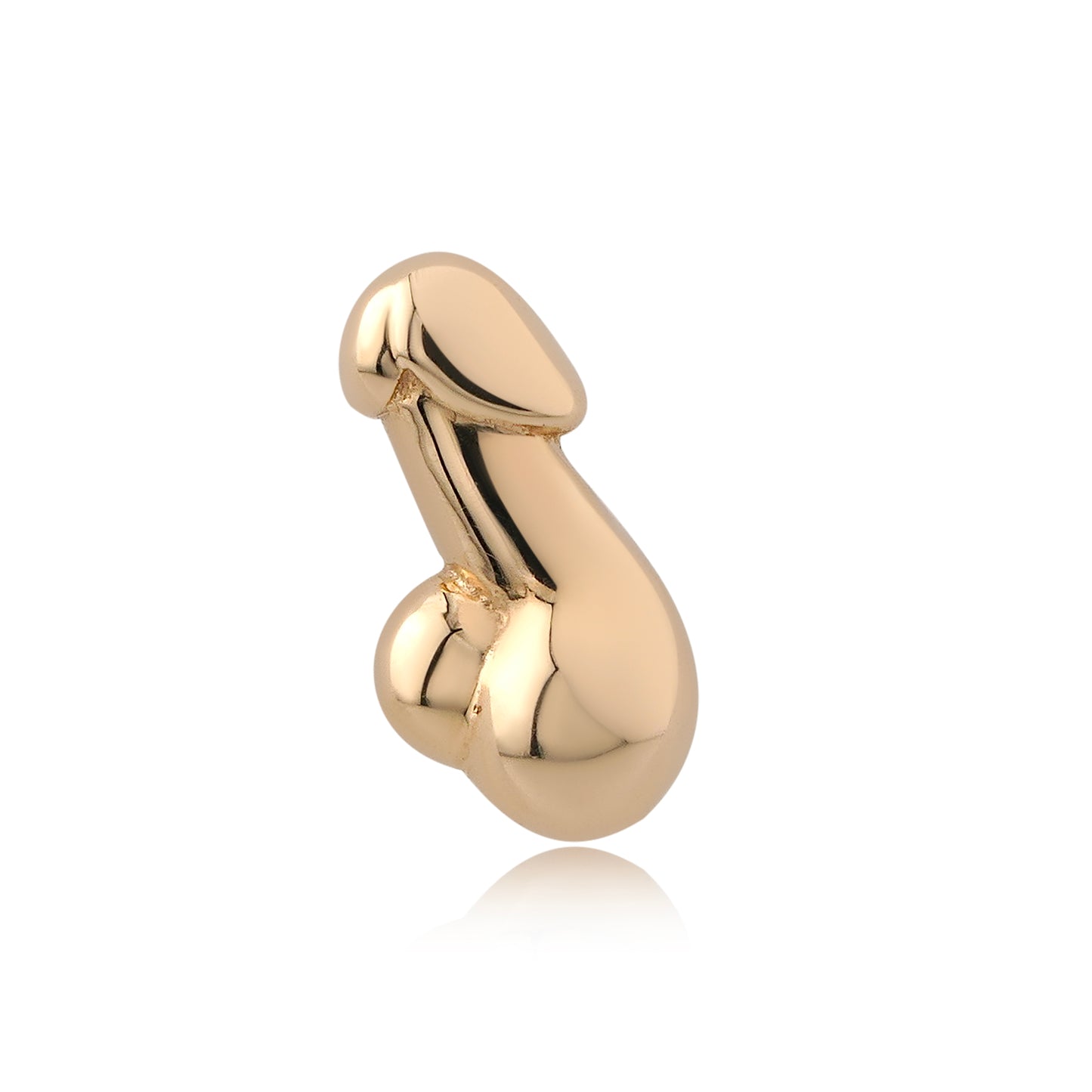 14k gold threadless novelty body jewelry with titanium pin