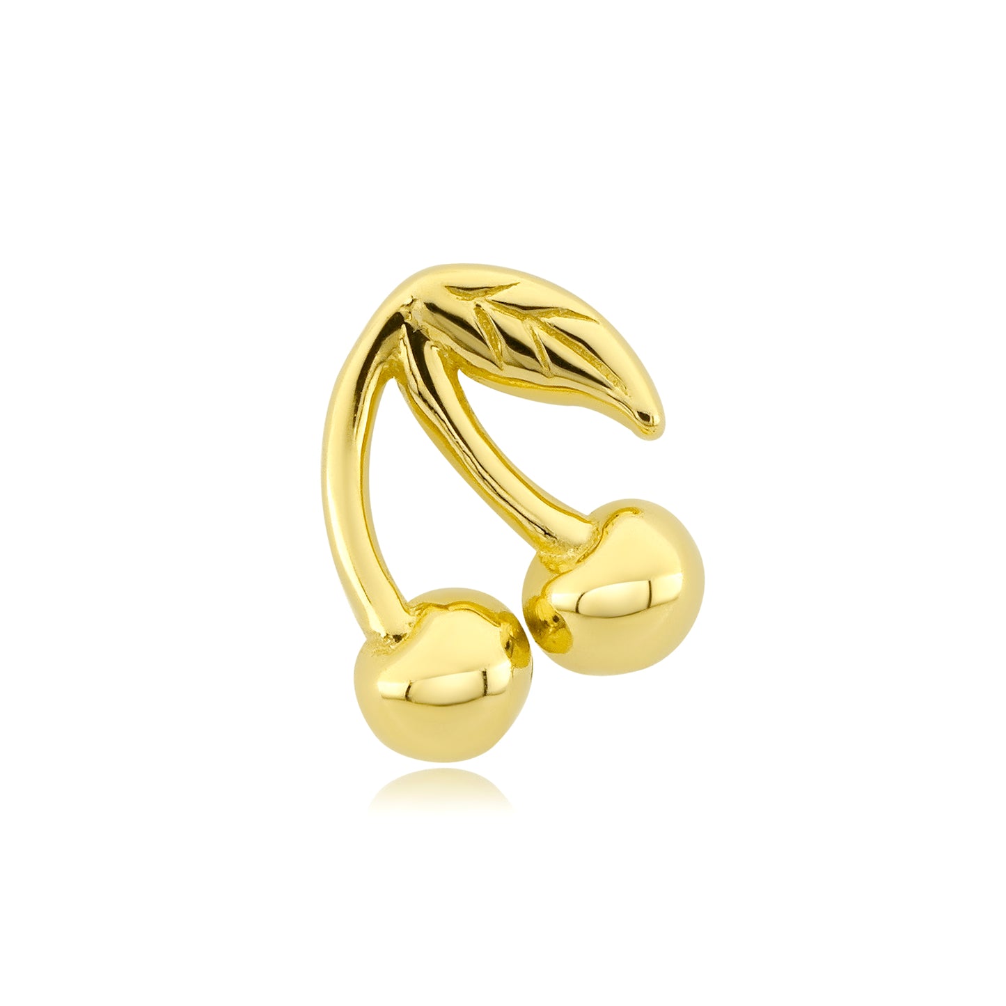 cherry threadless end 14k gold piercing jewelry for studios