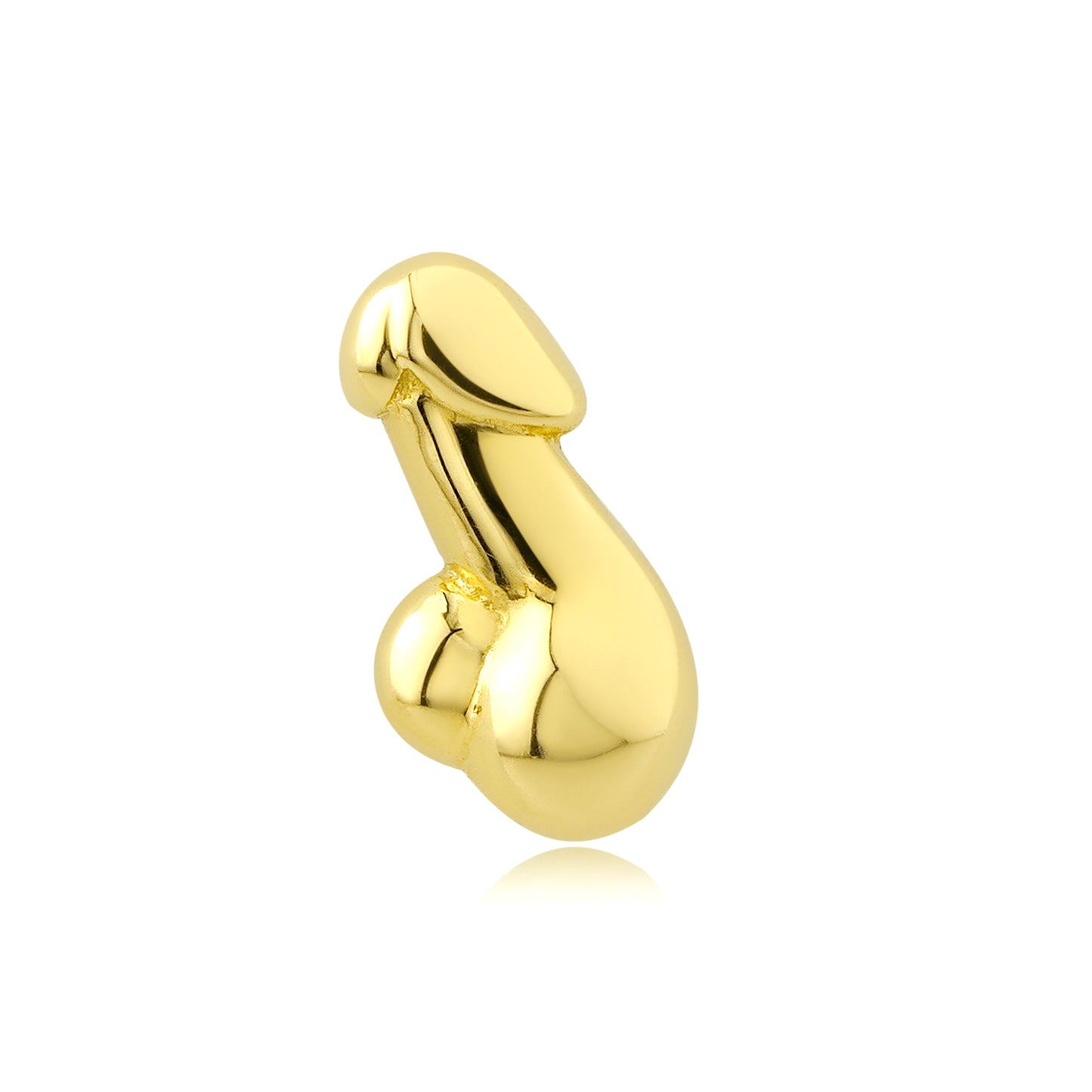 14k gold threadless novelty body jewelry with titanium pin