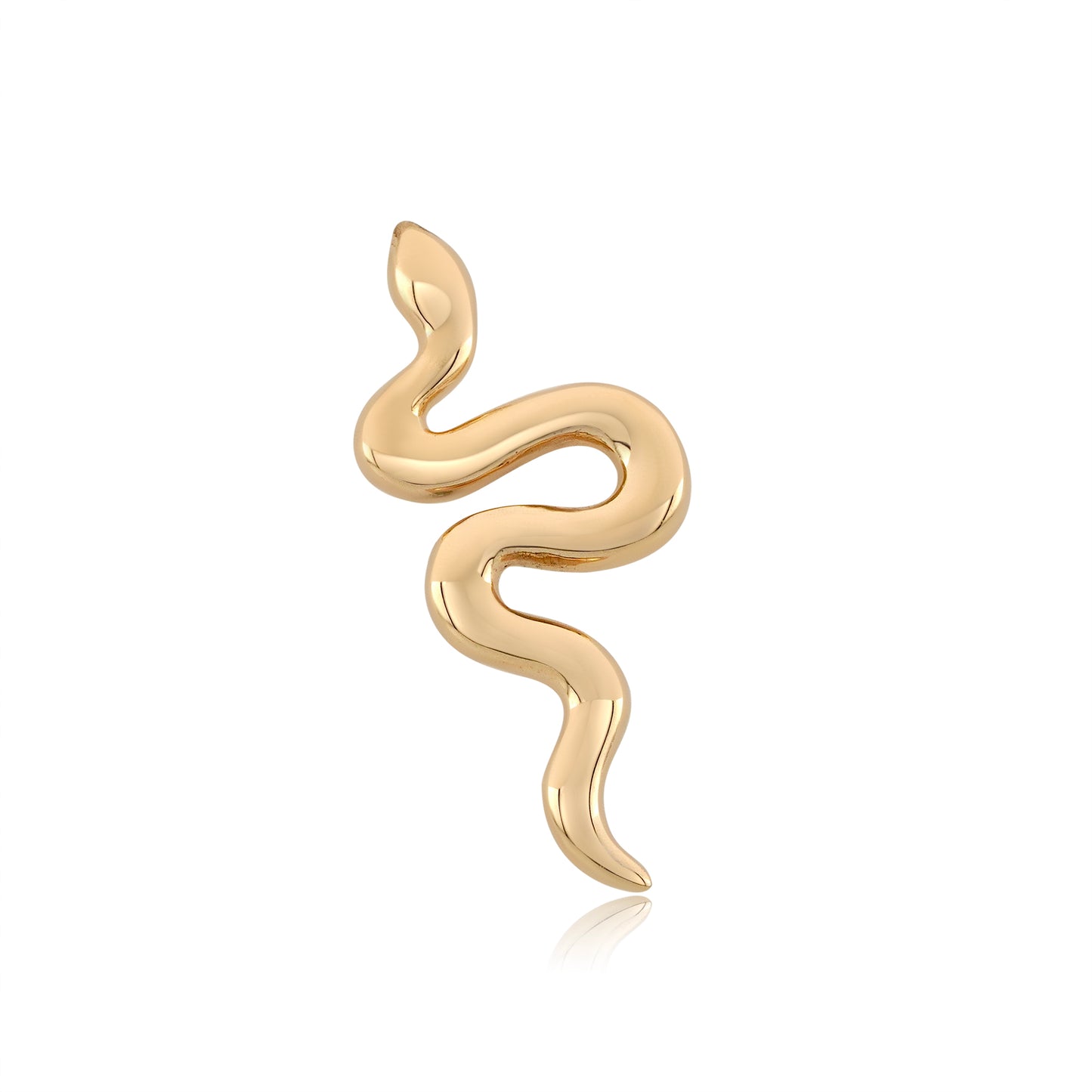 14k gold snake threadless jewelry for body piercings