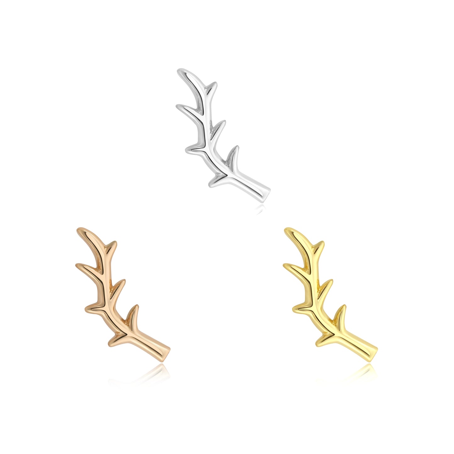Thorny Vista 14k gold threadless piercing jewelry
