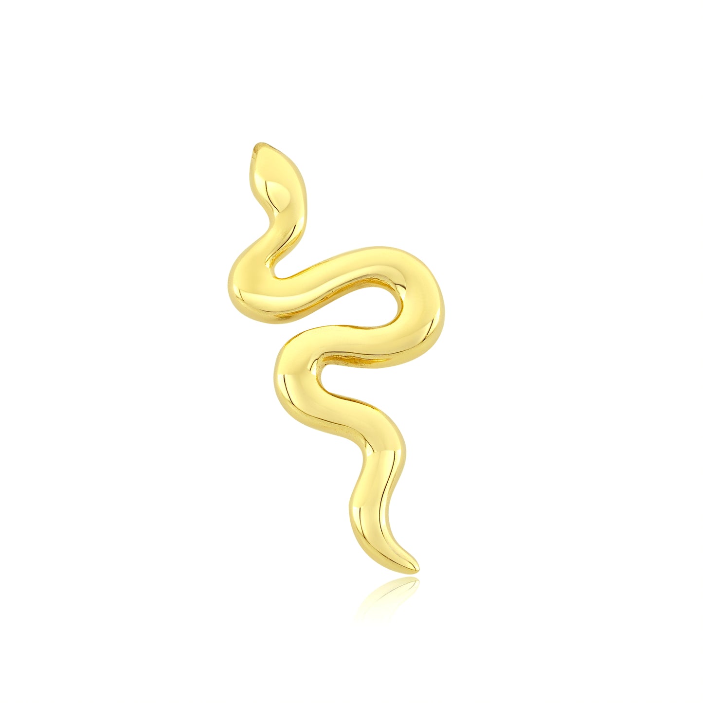14k gold snake threadless jewelry for body piercings