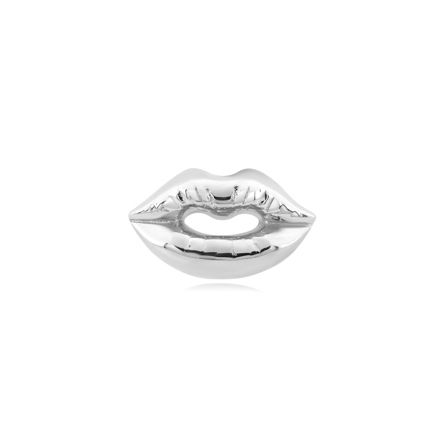 14k gold lip piercing jewelry – Kiss Me threadless end design