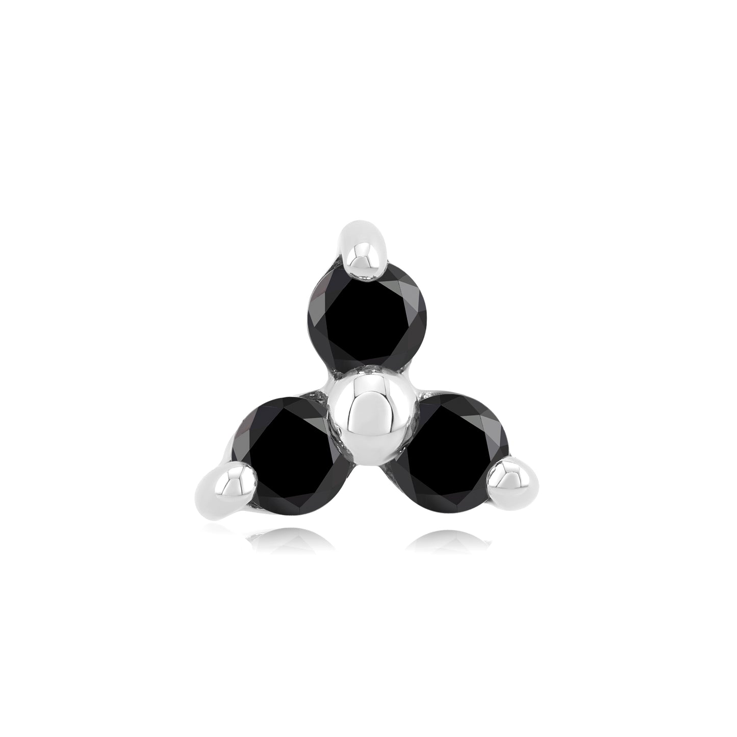 14k gold threadless end with cubic zirconia for body piercings