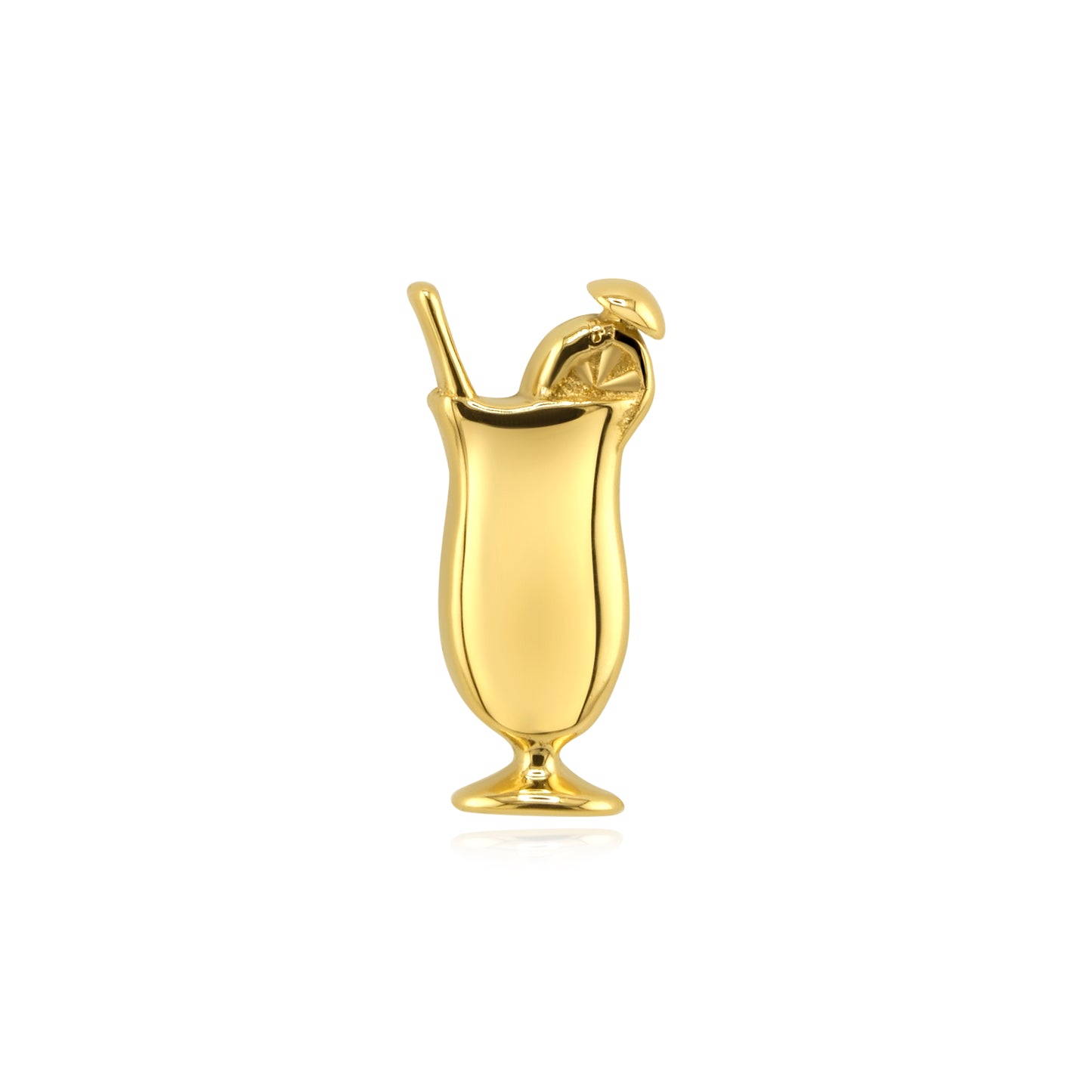 14k gold cocktail threadless end body piercing jewelry