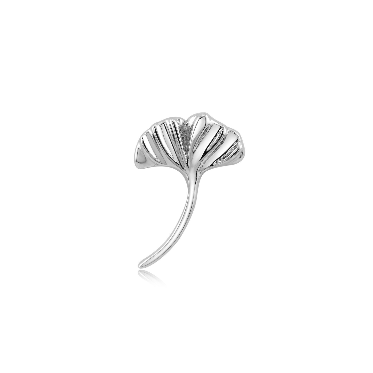 14k gold ginkgo threadless end piercing jewelry for studios