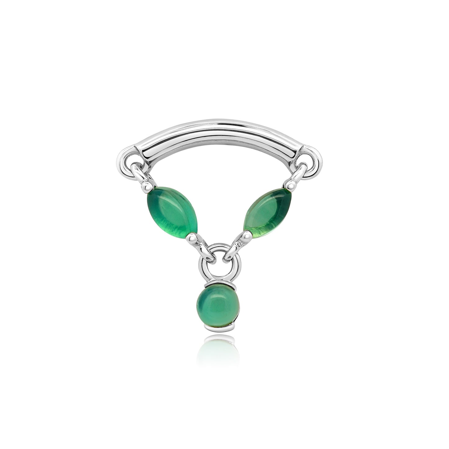 Green agate dangle