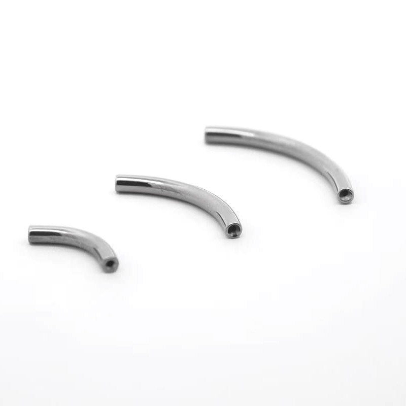 Titanium Curved Barbell - Shaft Only - Internally Threaded