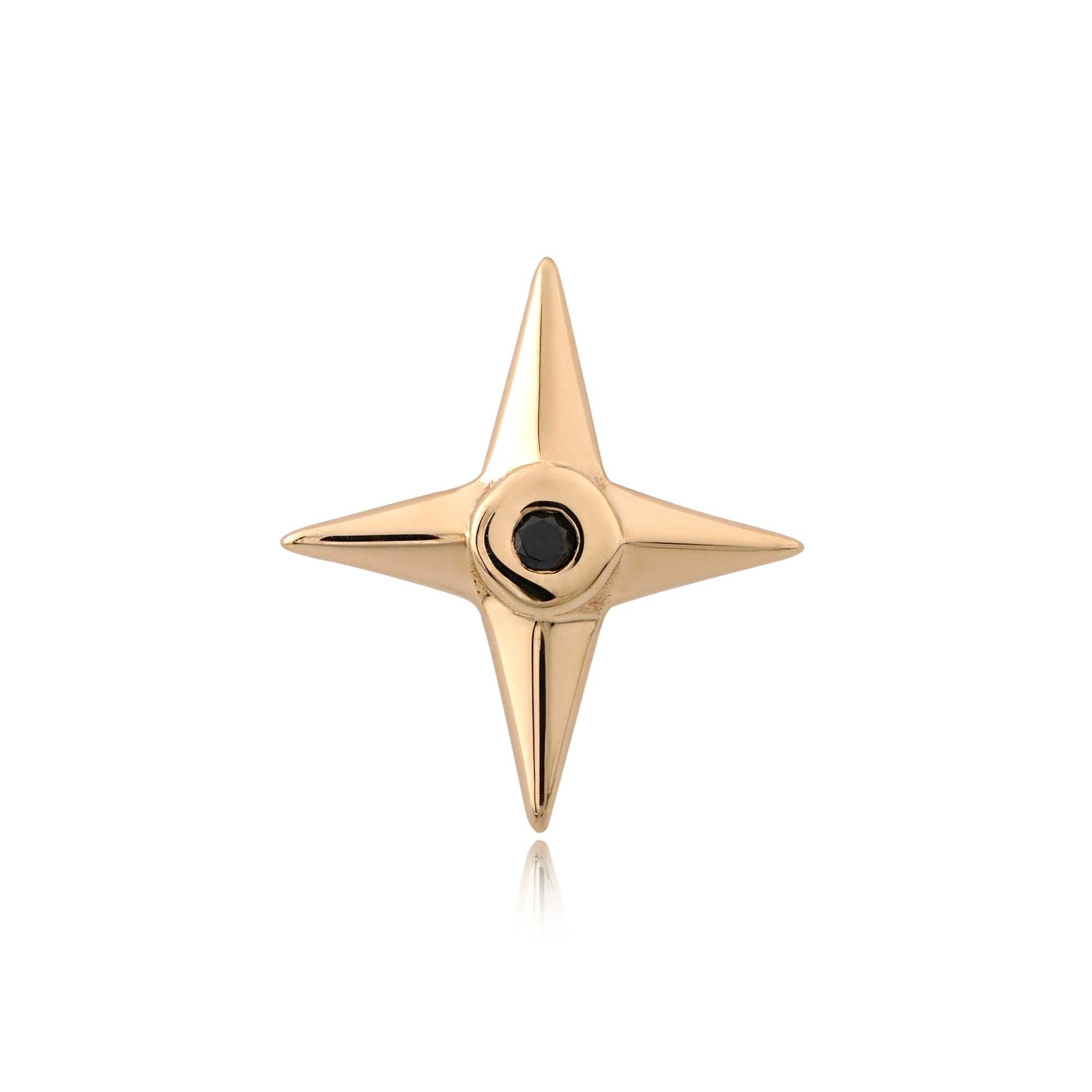 Ninja Star 14k Gold Threadless End | Piercing Jewelry – EPOCH BODY