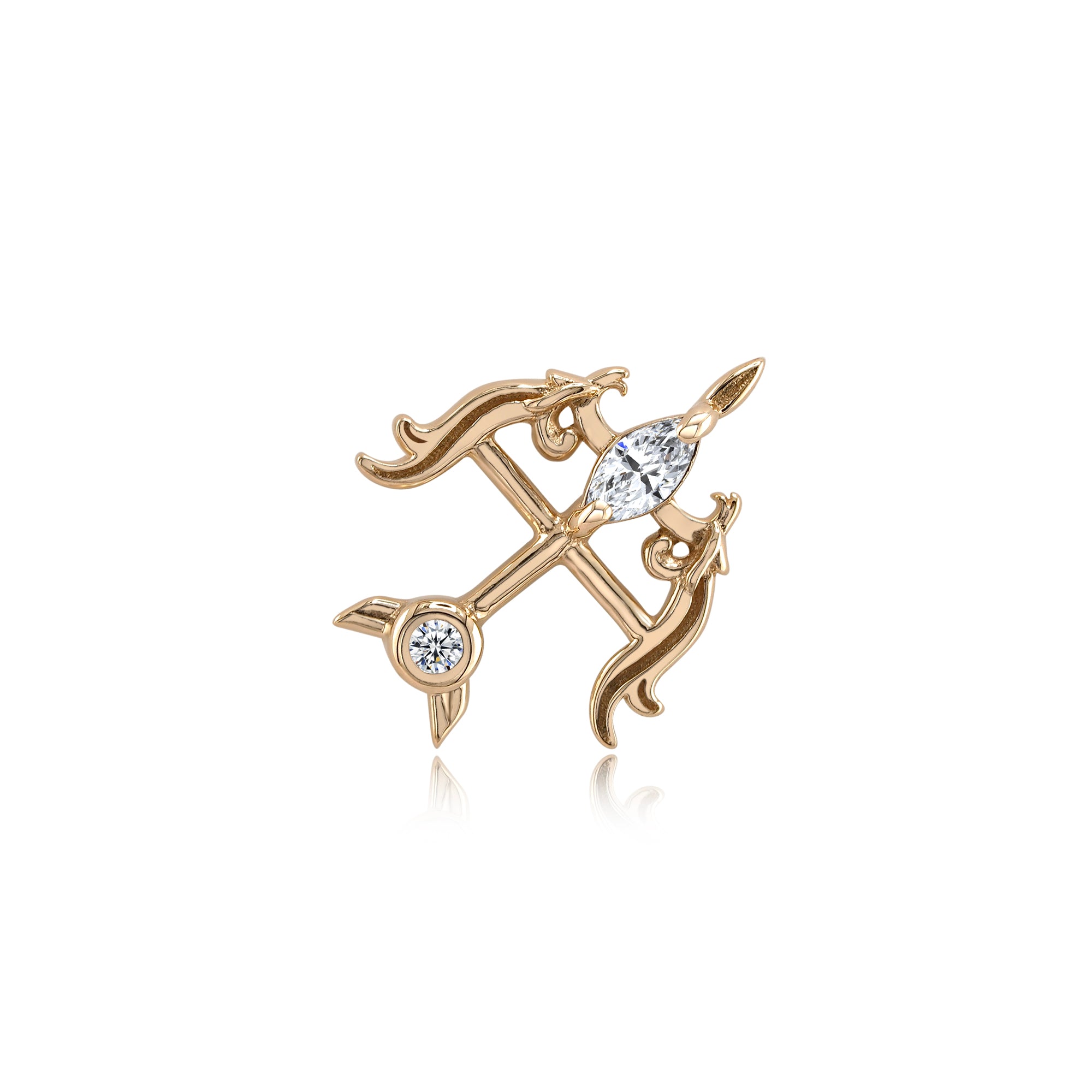 Cupid's Charm - 14k Gold Threadless Piercing Jewelry – EPOCH BODY
