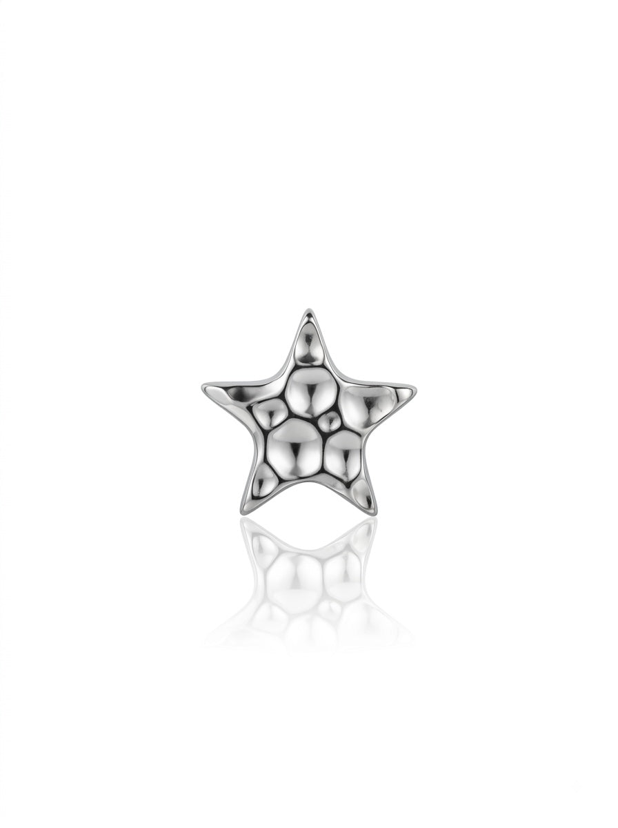 Titanium Hammered Star
