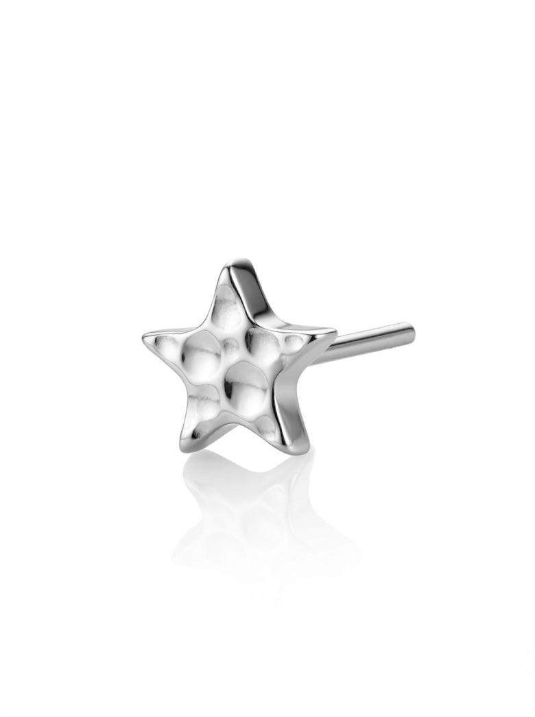 Titanium Hammered Star