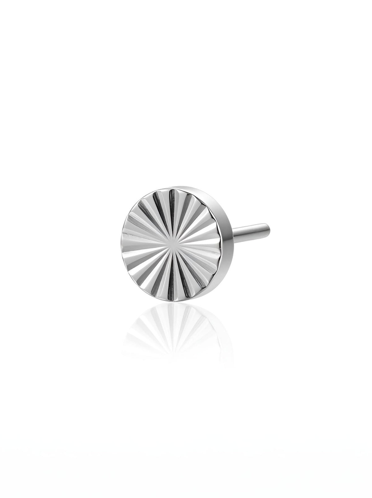Titanium Lasered Disk threadless end body jewelry - view 2
