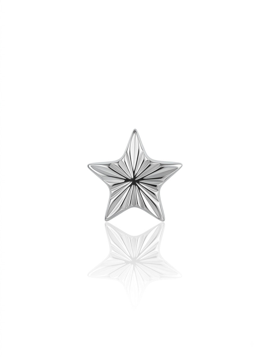 Titanium Lasered Star