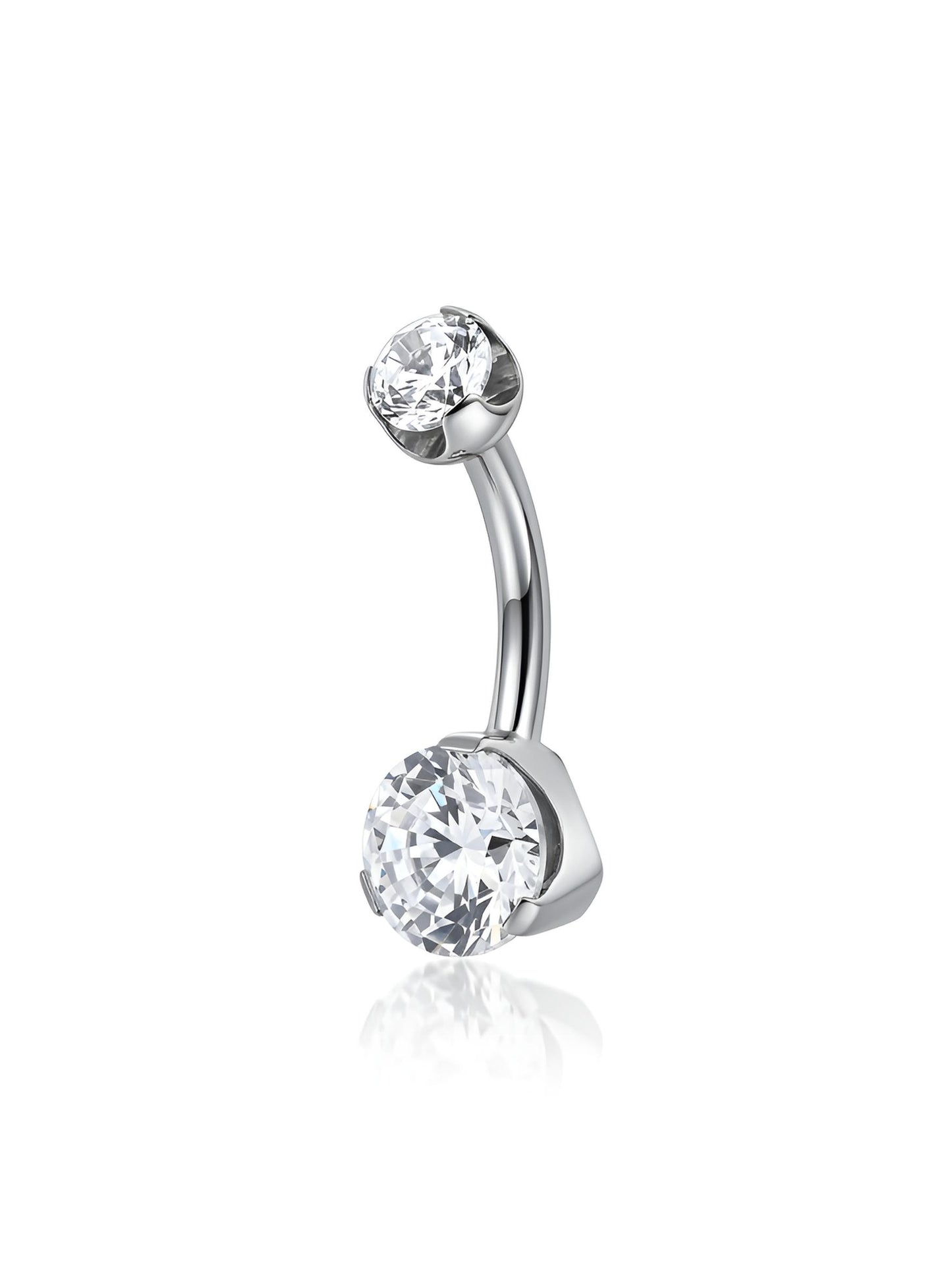 Titanium Prong Navel Curve