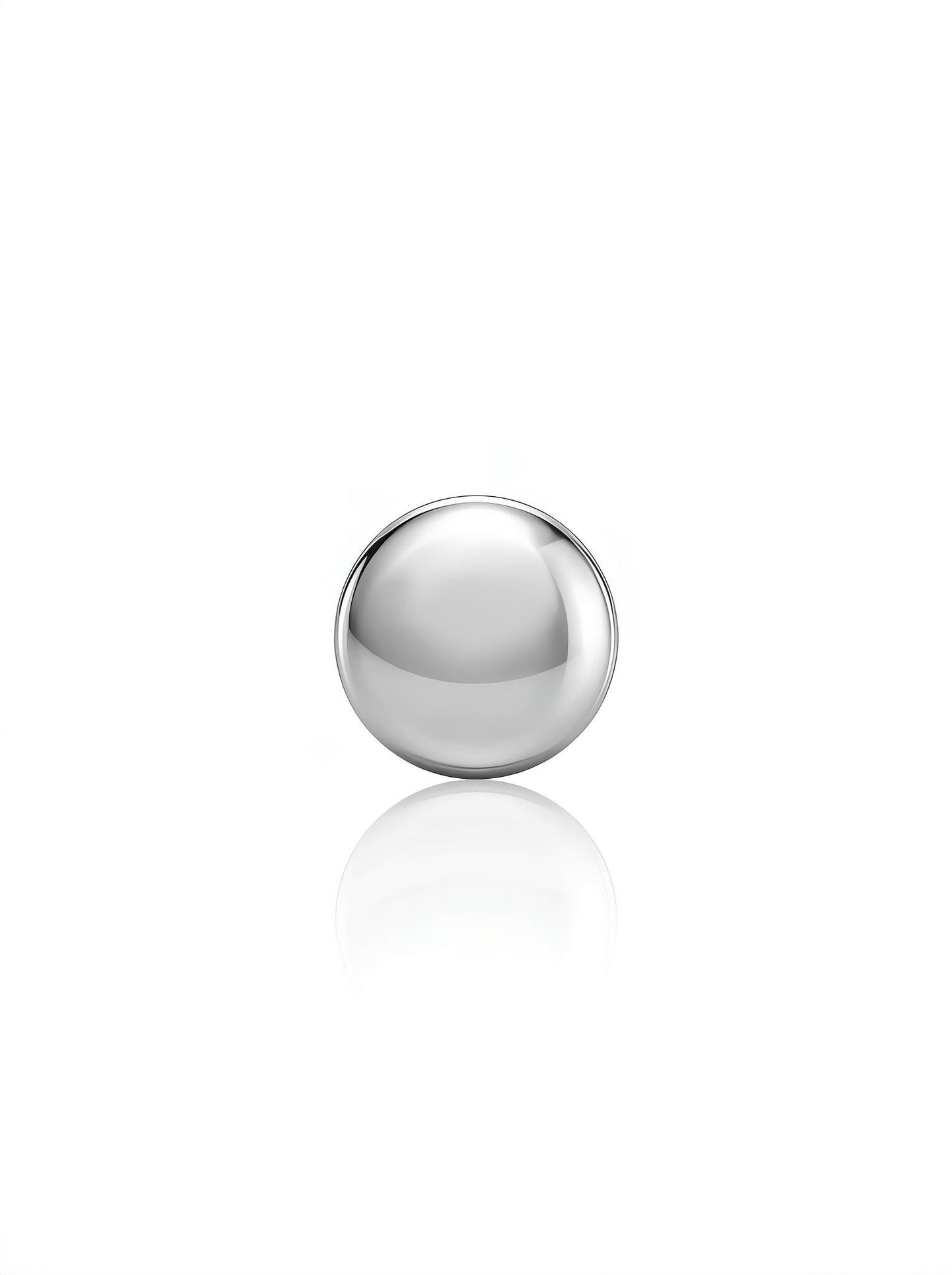 Titanium Flat Disk threadless end body jewelry - view 1