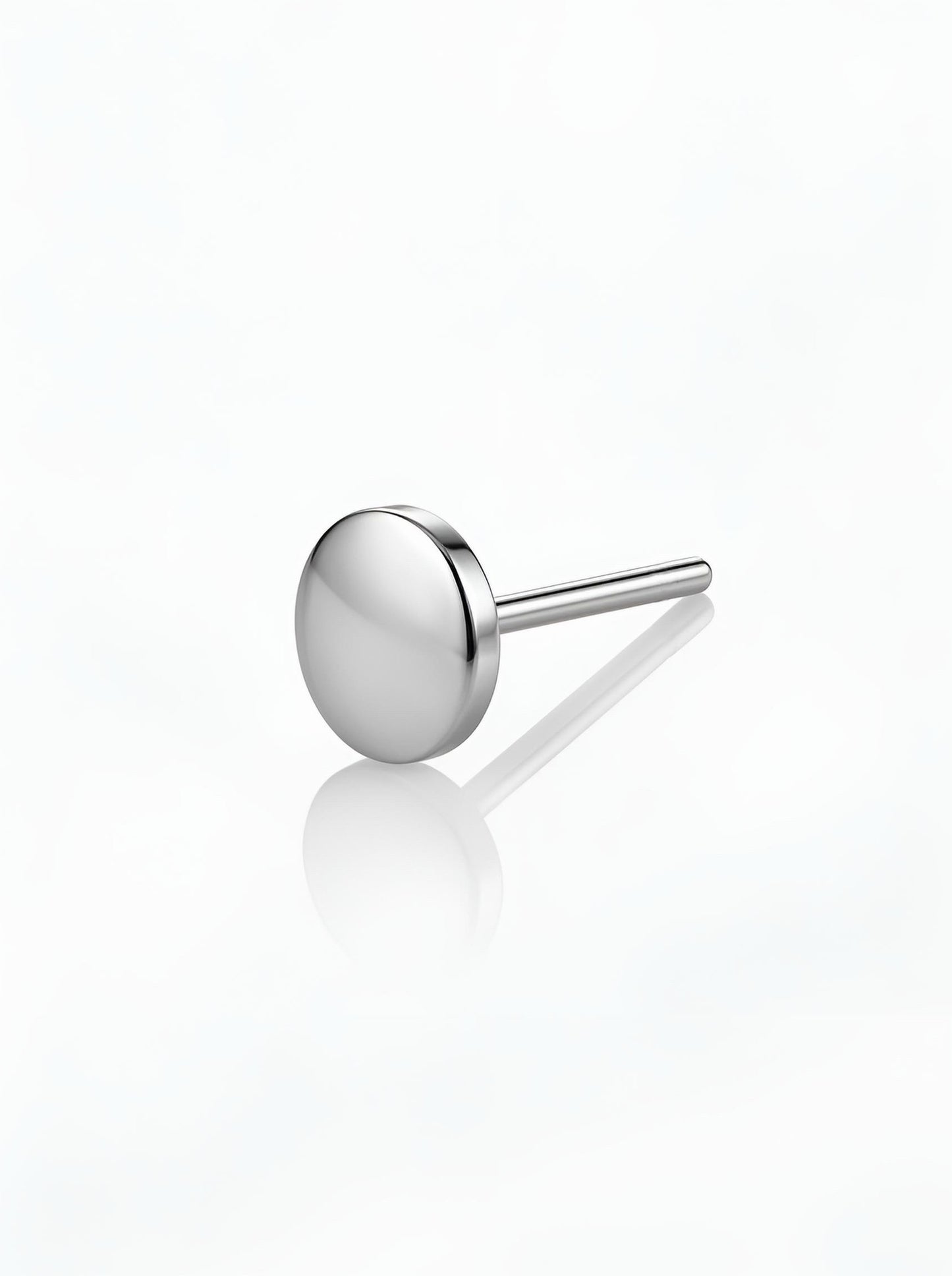 Titanium Flat Disk threadless end body jewelry - view 2