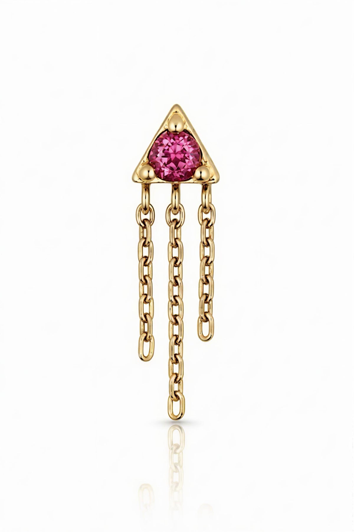 Trilliant Tassel Threadless End – 14k Solid Gold