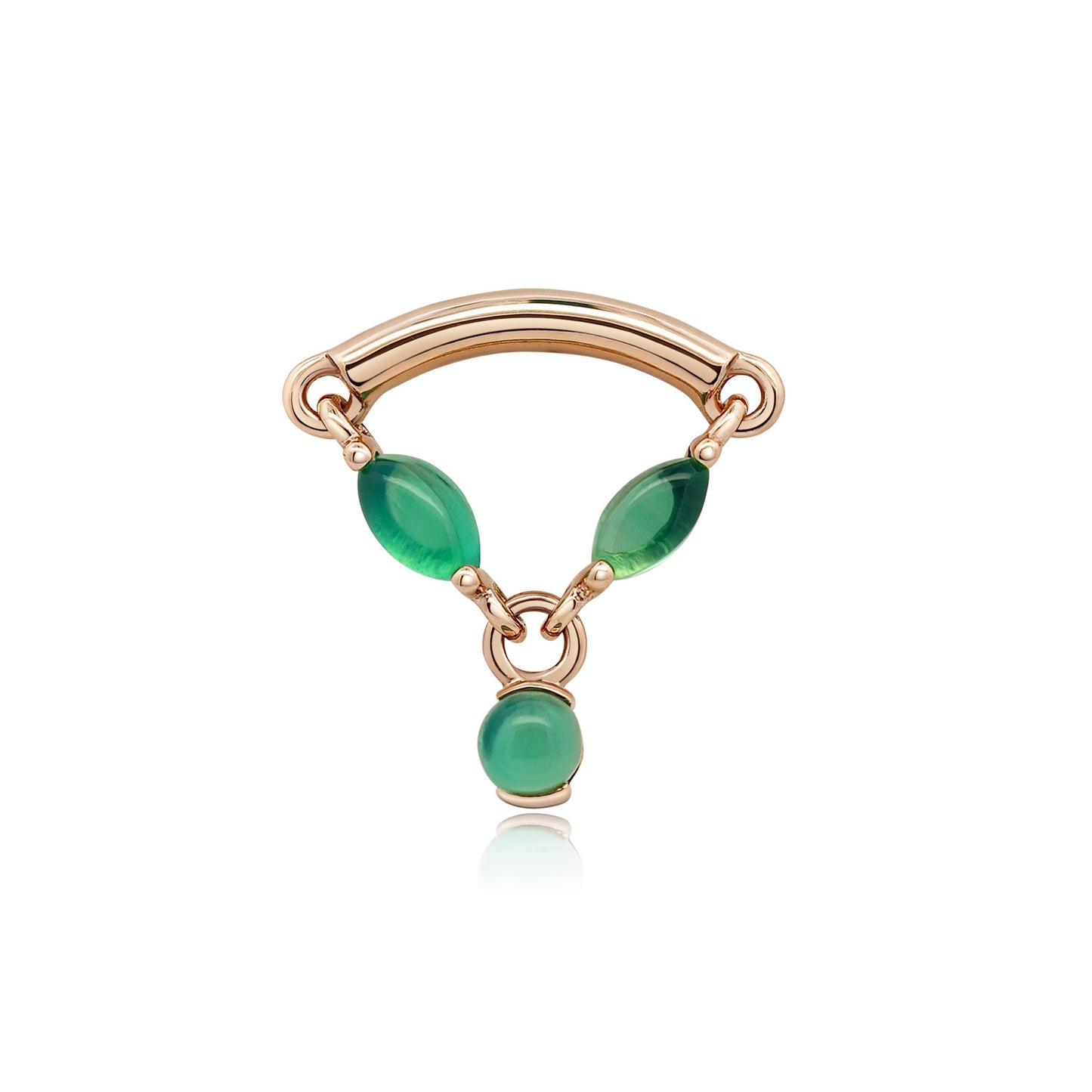 Green agate dangle
