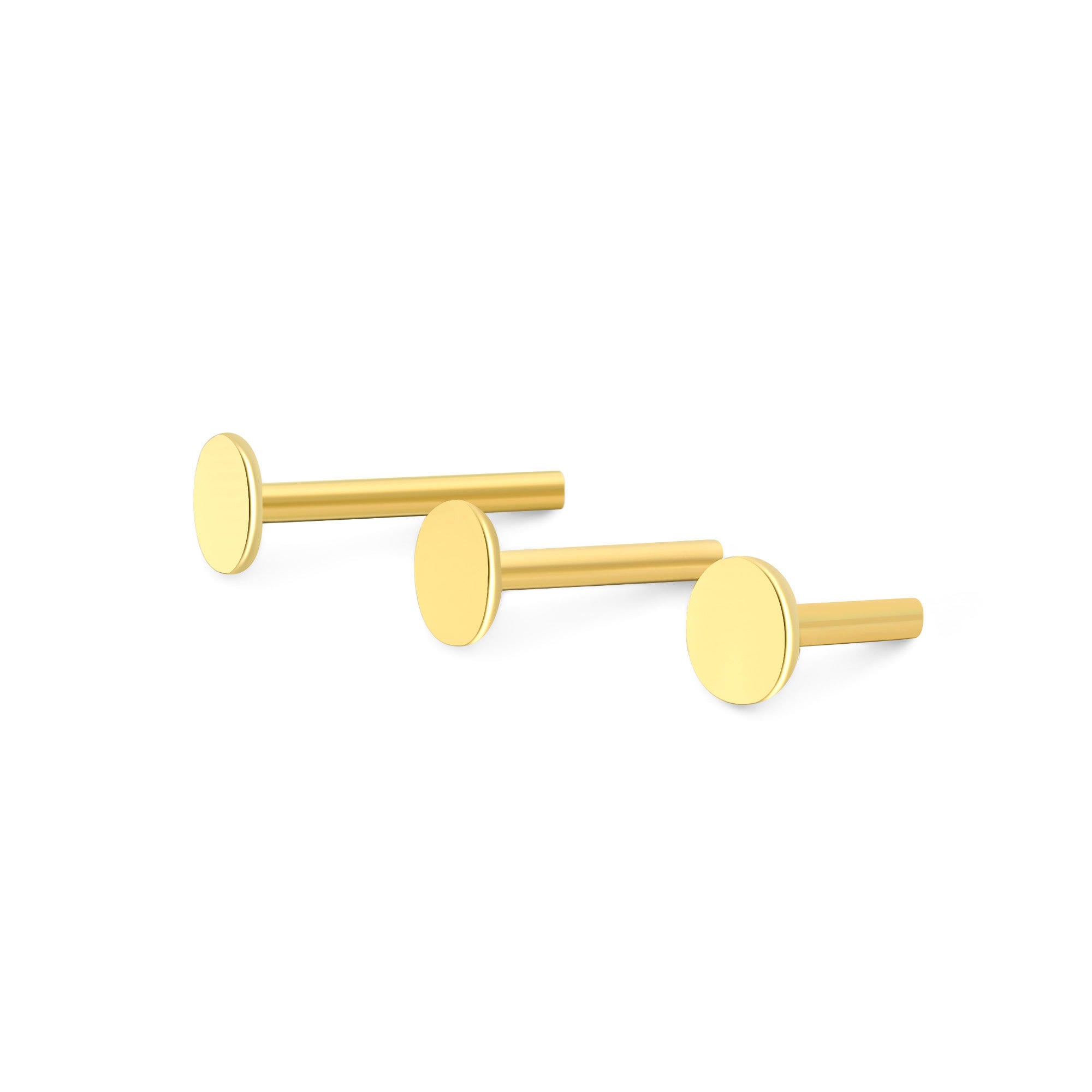 14K Gold Threadless Labret | Gold Labret Piercing Jewelry – EPOCH BODY ...